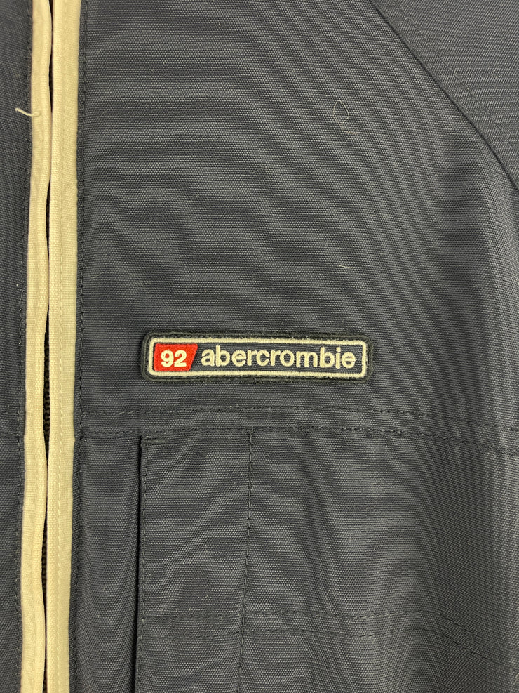 Vintage 90s Abercrombie & Fitch 92 Navy & Grey Fleece Lined Jacket