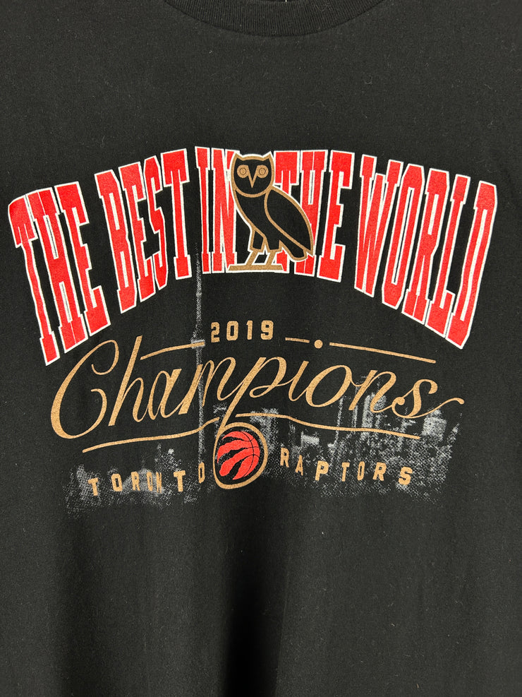 OVO NBA Toronto Raptors Best In The World Champions Black Tee