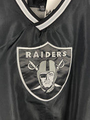 Vintage NFL Los Angeles Raiders Fleece Lined Black Pullover Windbreaker