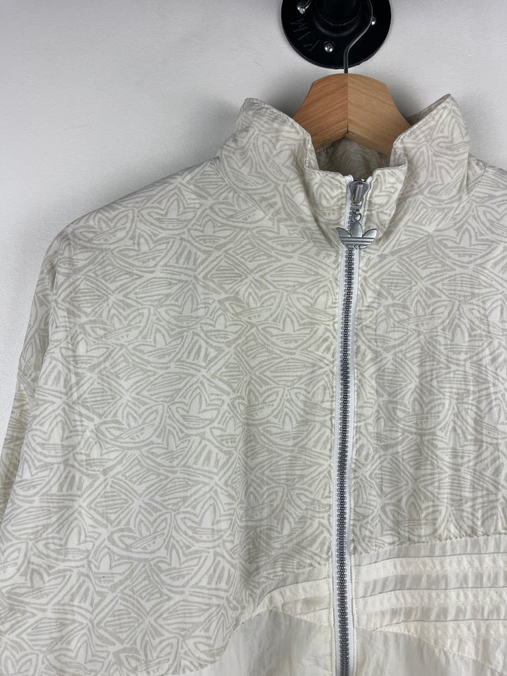 Vintage 90s Adidas Trefoil 3 Stripe White Windbreaker