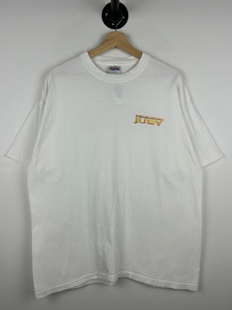 Vintage 90s Judge Judy TV Show Promo White Tee