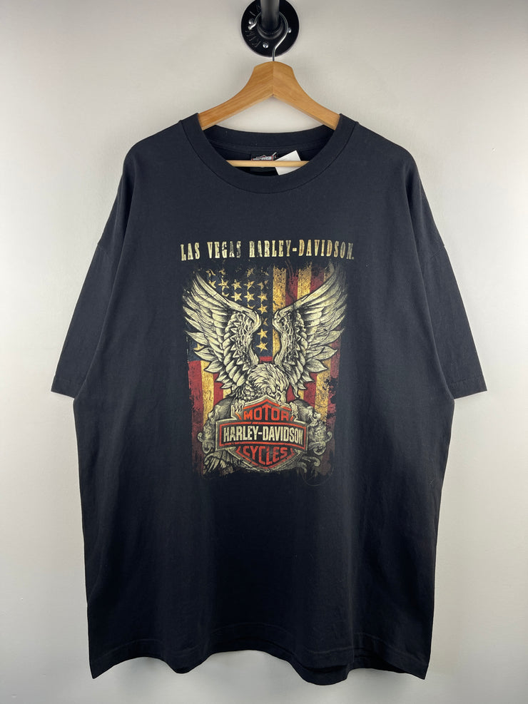 Vintage Harley Davidson Eagle Las Vegas Black Tee