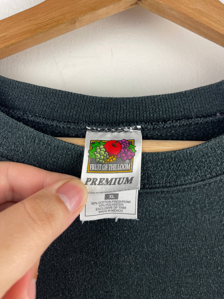 Vintage 90s The Buffalo News Embroidered Black Crewneck