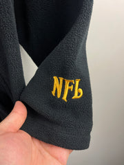 Vintage NFL Pittsburgh Steelers Quarter Zip Black Fleece Sweater