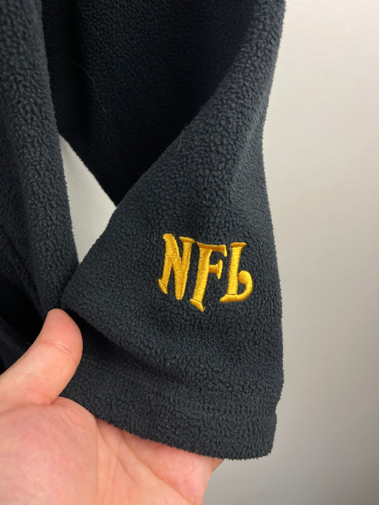 Vintage NFL Pittsburgh Steelers Quarter Zip Black Fleece Sweater