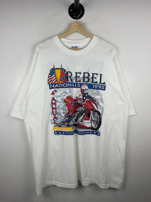 Vintage 90s Pro Star Motorcycle Racing White Tee