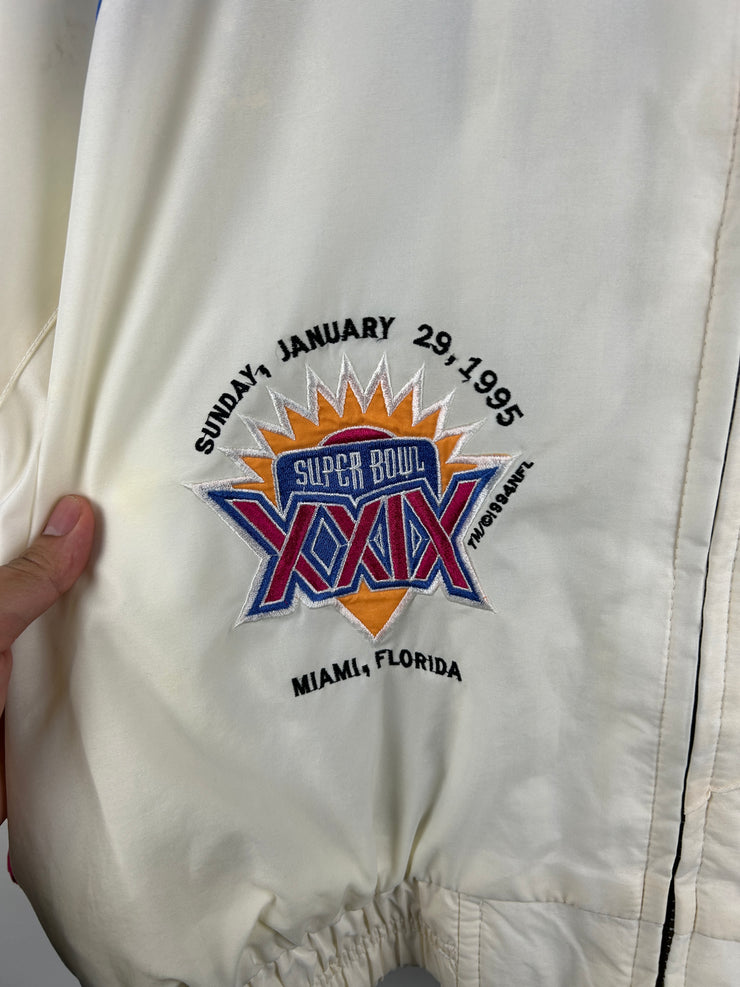 Vintage 90s NFL Logo Athletic Super Bowl Miami Shark Tooth Windbreaker