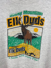 Vintage 90s Rocky Mountain Elk Duds Grey Tee