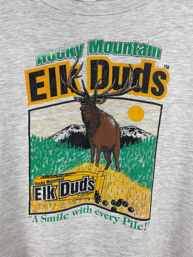 Vintage 90s Rocky Mountain Elk Duds Grey Tee