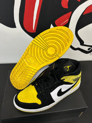 Jordan 1 Mid Yellow Toe Black