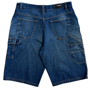 Vintage Y2K Fubu Cargo Baggy Blue Denim Shorts