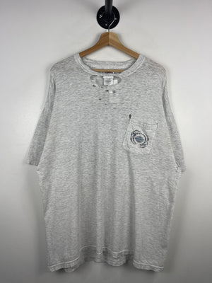 Vintage Harley Davidson Bellemont Arizona Thrashed Grey Pocket Tee