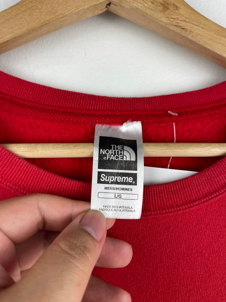 Supreme X The North Face SS16 Steep Tech Red Crewneck