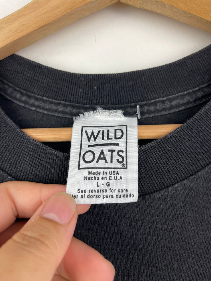 Vintage 90s Budweiser Beer Football They Always Do That Black Tee