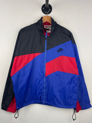 Vintage 90s Nike Swoosh Spellout Black & Blue Windbreaker