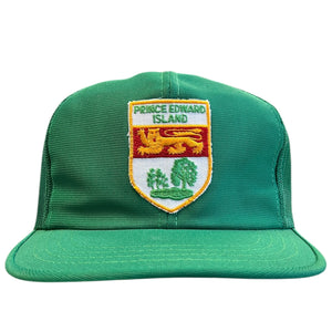 Vintage 80s Prince Edward Island Green Trucker Snapback Hat