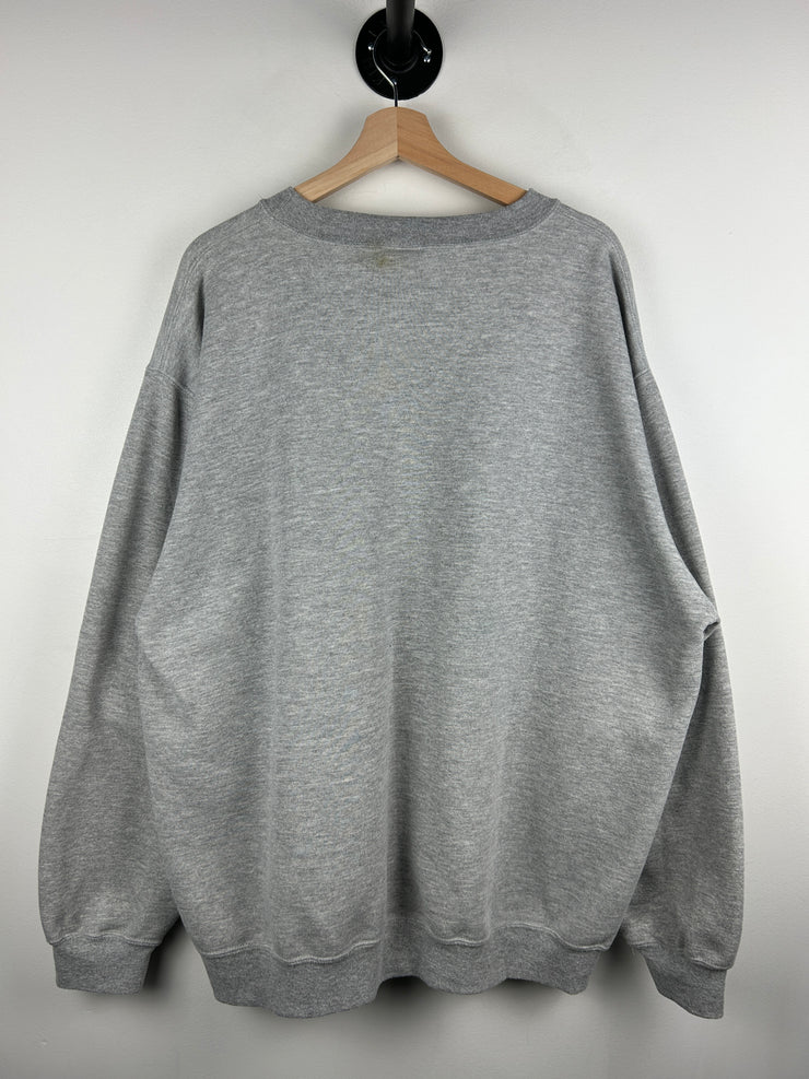 Vintage 90s Carhartt Spellout Embroidered Grey Crewneck