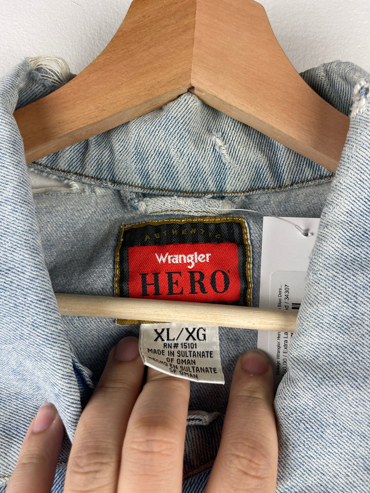 Vintage Wrangler Hero Light Wash Blue Denim Jacket