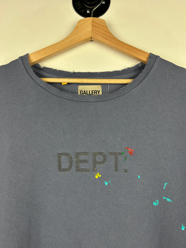 Gallery Dept. Logo Hand Painted Faded Navy Tee