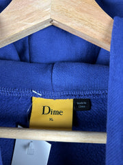 Dime Embroidered Spellout Navy Hoodie