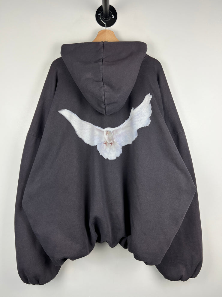 Yeezy Gap Engineered By Balenciaga Dove Washed Black Hoodie