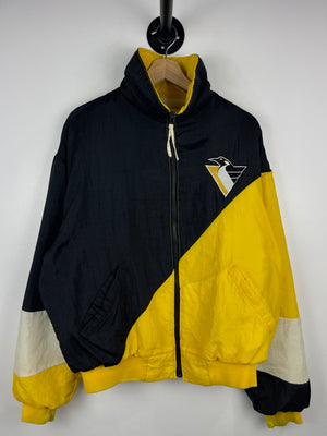 Vintage 90s NHL Swingster Pittsburgh Penguins Black & Yellow Bomber Jacket