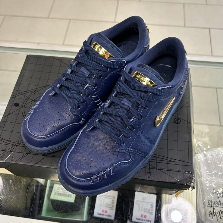 Jordan 1 Low Method Of Make Midnight Navy Metallic Gold
