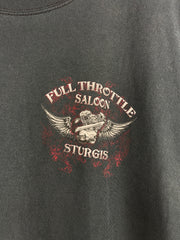 Vintage Sturgis Full Throttle Saloon Black Cut Off Tank Top