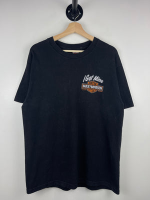 Vintage Harley Davidson I Got Mine Indiana Black Tee