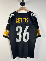 Vintage 90's Nike Pittsburgh Steelers Betis Black Football Jersey