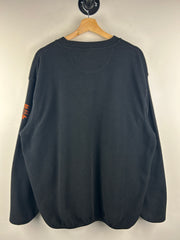 Vintage Harley Davidson Ohio Embroidered Black Fleece Crewneck