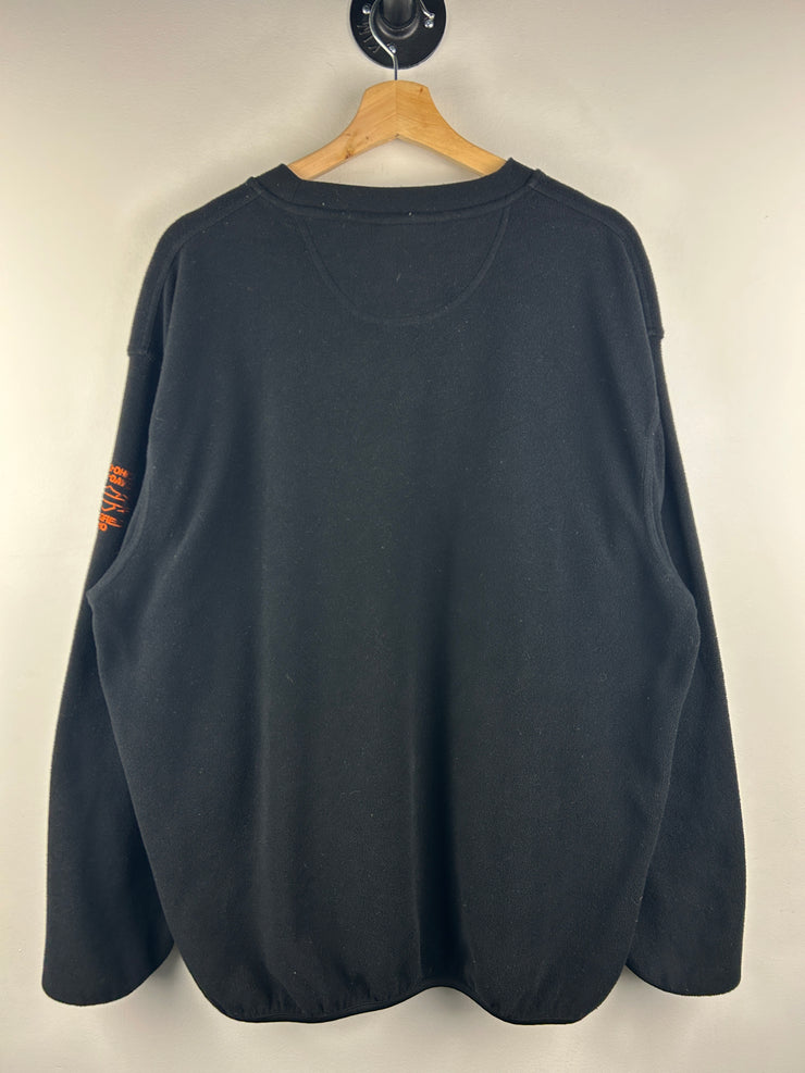 Vintage Harley Davidson Ohio Embroidered Black Fleece Crewneck