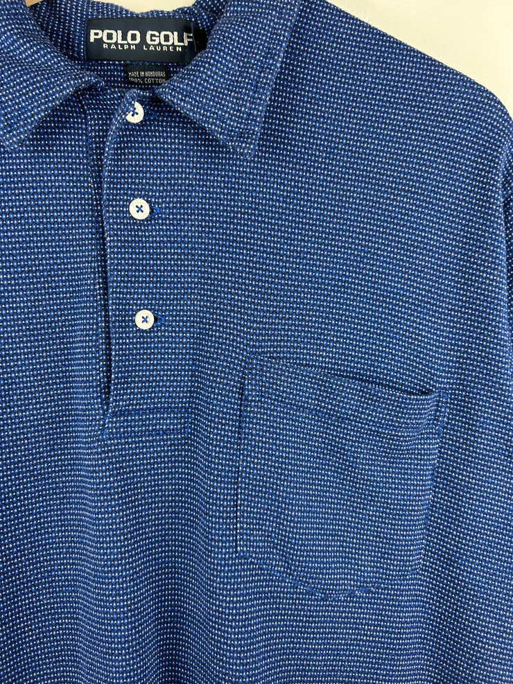 Vintage 90s Polo Golf Ralph Lauren Blue Polo Shirt