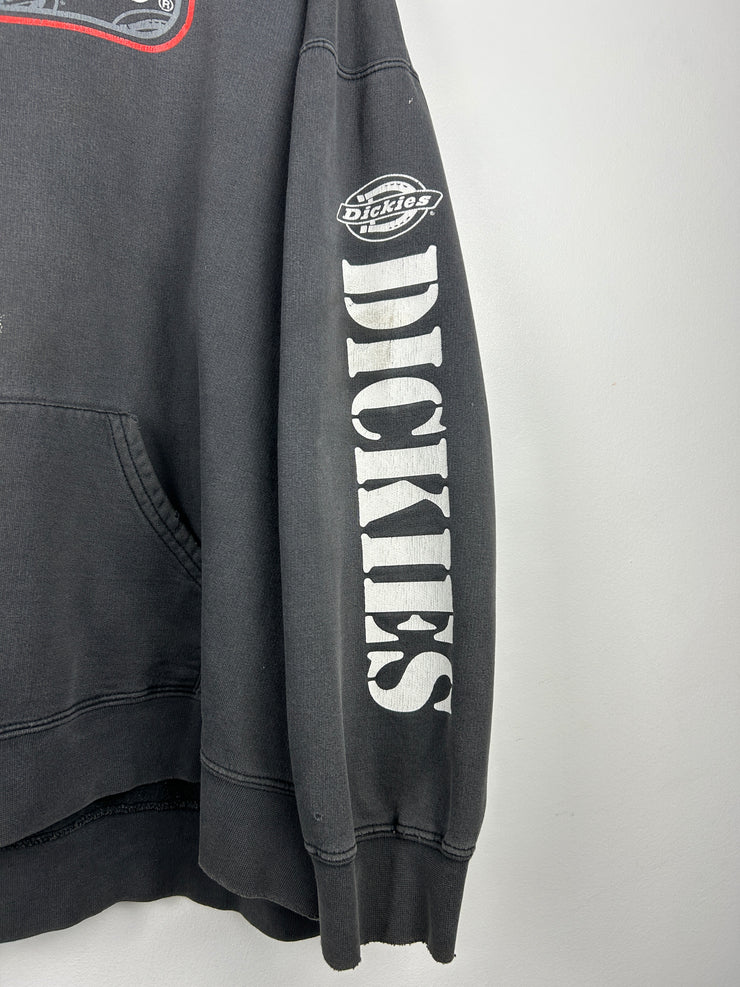 Vintage 90s Dickies Thrashed Black Hoodie