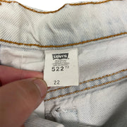 Vintage 90s Levis 522 Light Wash Blue Denim Shorts