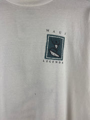 Vintage 90s Maui Legends Surfing White Tee