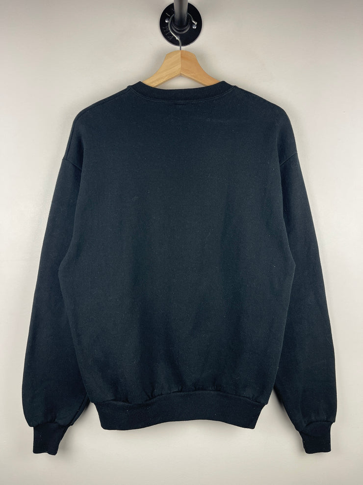 Vintage 90s Jerzees Blank Black Crewneck