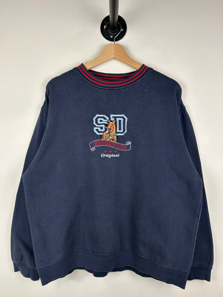 Vintage 2000 Scooby Doo Embroidered Navy Crewneck
