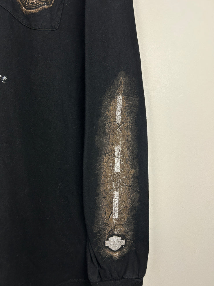 Vintage Harley Davidson Syracuse Road Black Long Sleeve