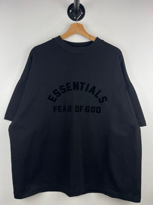 Fear Of God Essentials Heavy Jet Black Jersey Tee