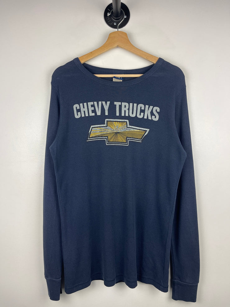 Vintage Chevrolet Trucks Navy Thermal Long Sleeve