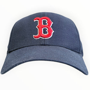 Vintage 90s MLB Twins Enterprise Boston Red Sox Plain Logo Navy Strapback Hat