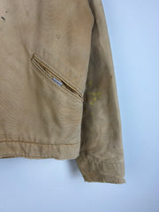 Vintage 90's Carhartt Faded Beige Detroit Cropped Jacket