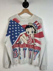 Vintage 90s Betty Boop American Classic White Crewneck