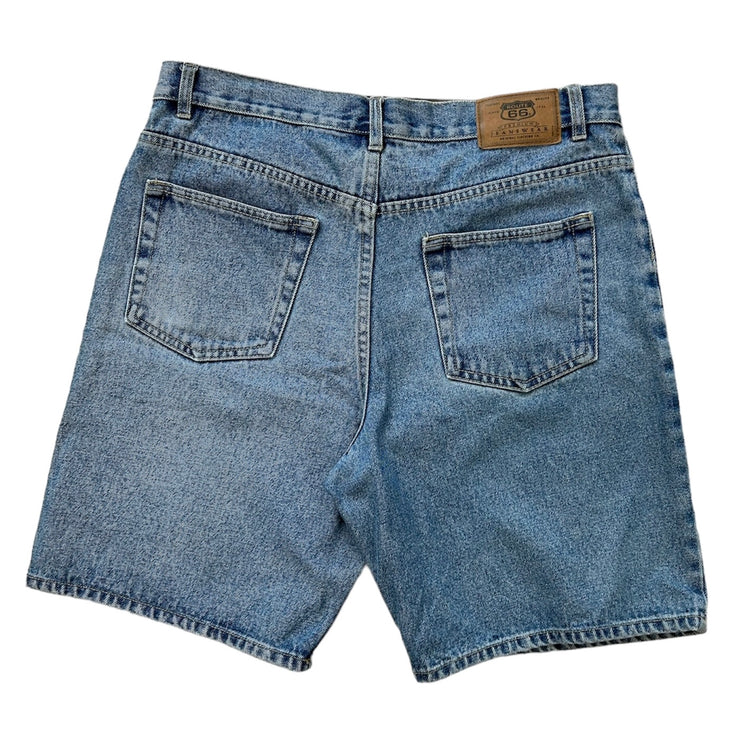 Vintage Route 66 Blue Denim Shorts