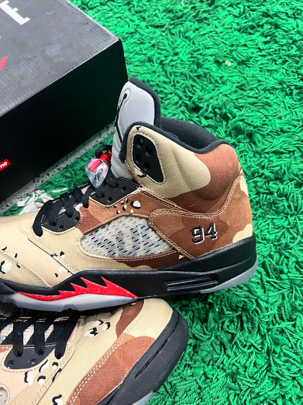 Jordan 5 x Supreme 2015 Desert Camo