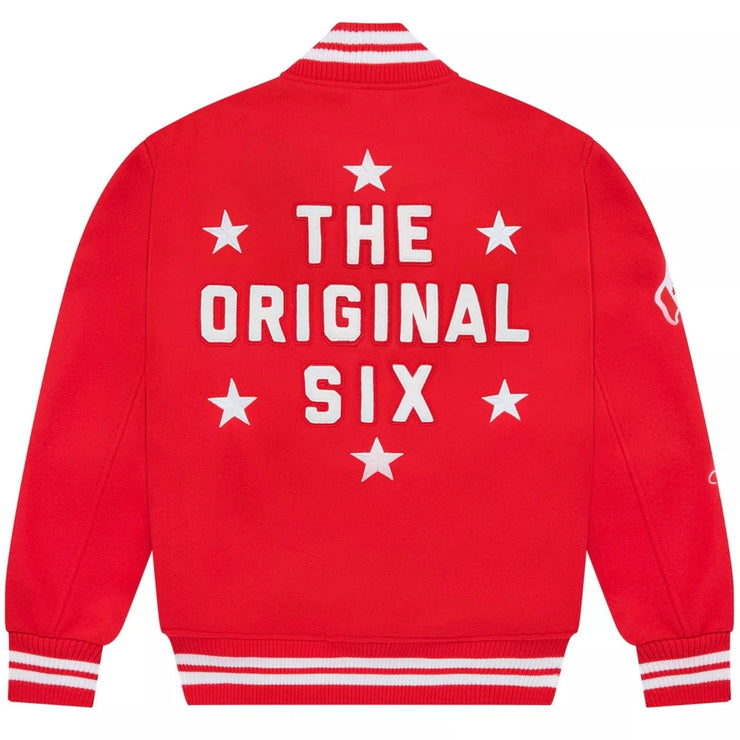 OVO x NHL Detroit Red Wings Red Varsity Jacket