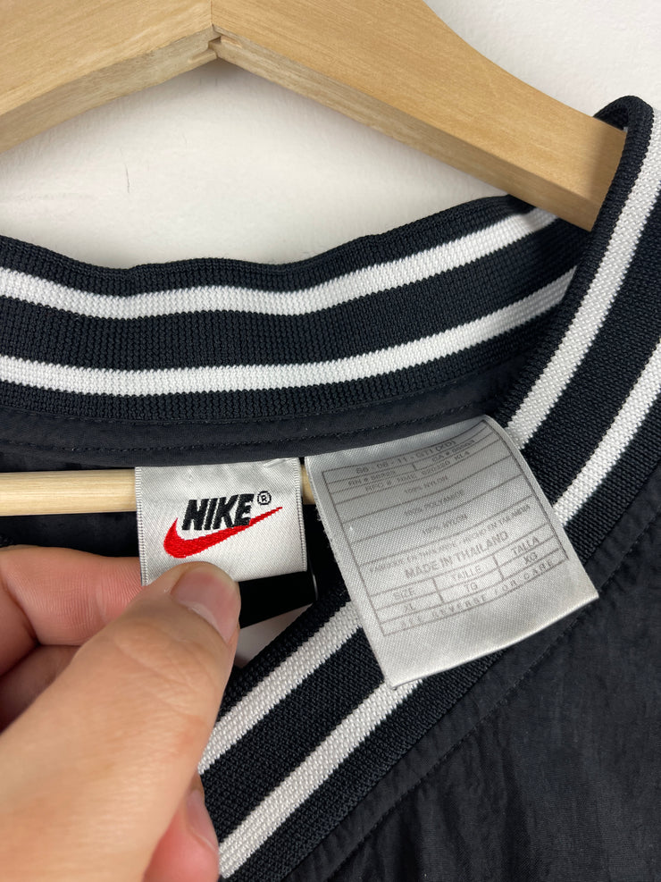 Vintage 90s Nike Mini Swoosh Black Pullover Windbreaker