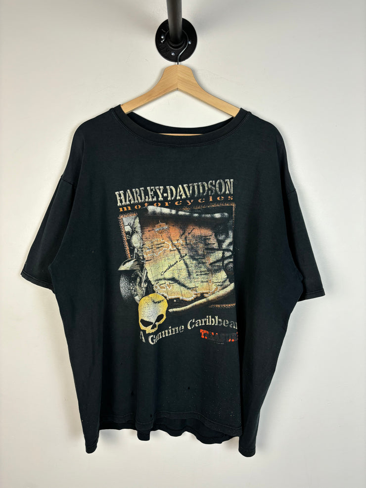 Vintage Y2K Harley Davidson Aruba Black Tee