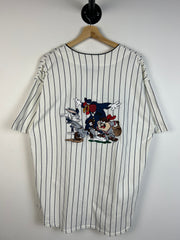 Vintage 90's Warner Bros Looney Tunes Pin Stripe Baseball Jersey